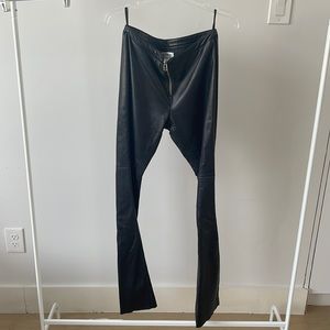 90s Vintage Hugo Buscati Leather Pants - 4 Long